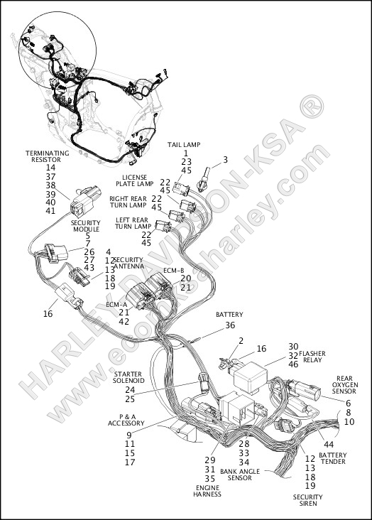WIRING HARNESS, MAIN ABS, XG750A (REAR UPPER)